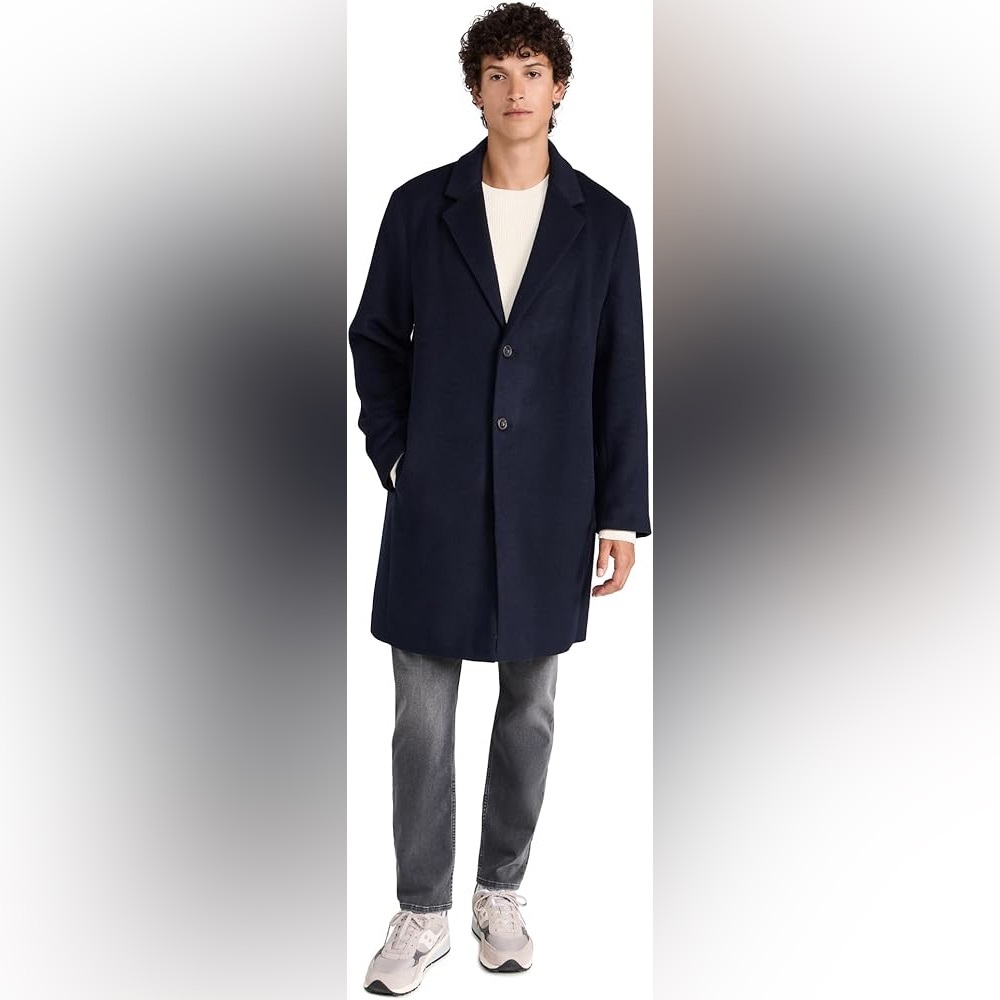 Vince Men's Dark Blue Trench Coat